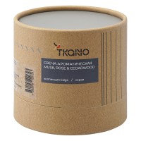 Свеча ароматическая с деревянным фитилём musk, rose & cedarwood из коллекции edge, серый, 60 ч