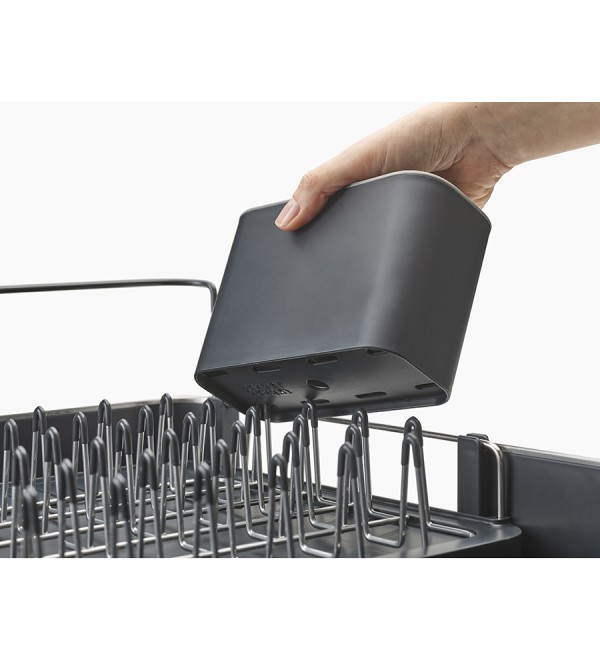 Сушилка для посуды раздвижная extend steel, серая