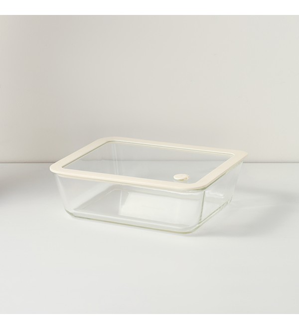 Контейнер для запекания и хранения с вакуумным эффектом vacuum glass, 2,6 л, молочный