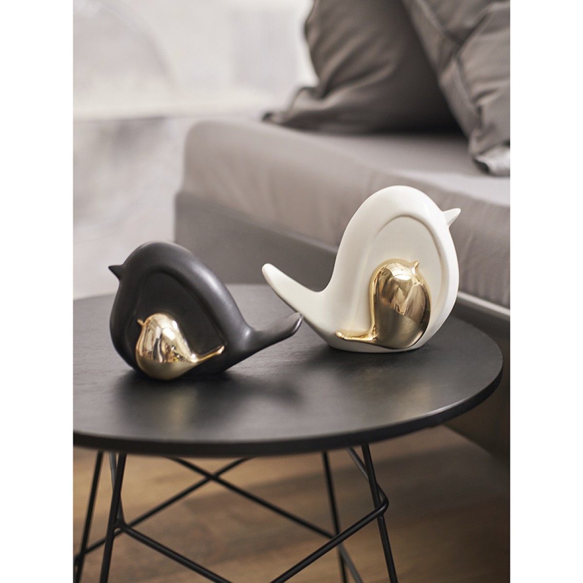 Декор из фарфора black birdie из коллекции essential, 14,5х6x10 см