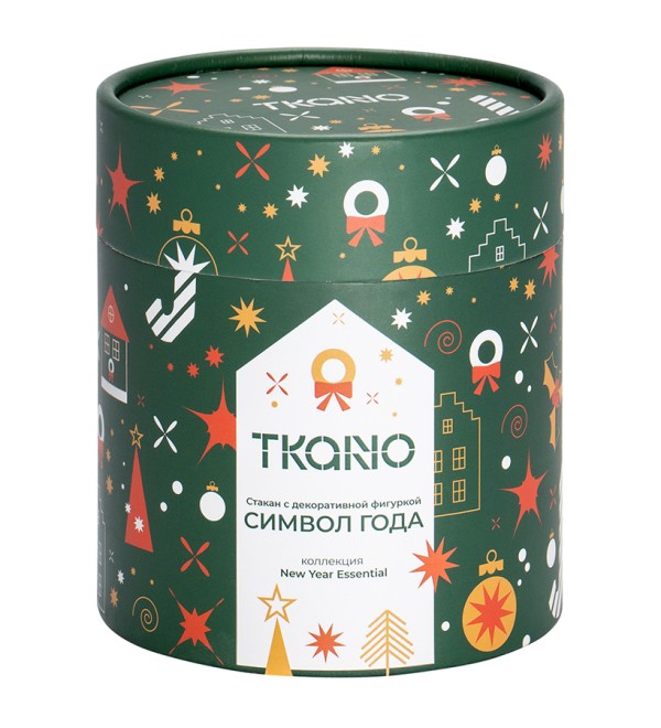 Стакан с декоративной фигуркой Символ года из коллекции new year essential, 300 мл