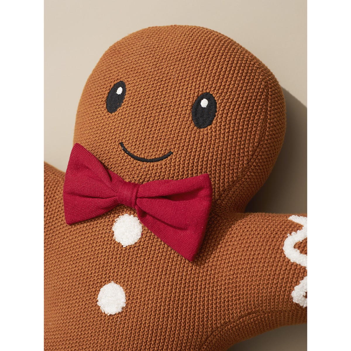 Подушка вязаная classy gingerbread из коллекции new year essential, 38х44 см