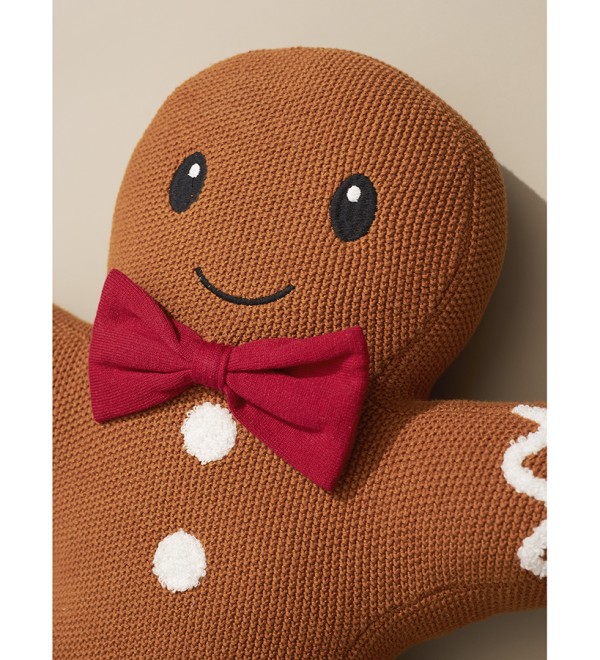 Подушка вязаная classy gingerbread из коллекции new year essential, 38х44 см