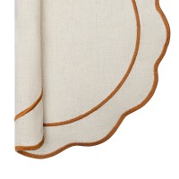 Салфетка под приборы anemone из коллекции trendy ruffles, D38 см, карри