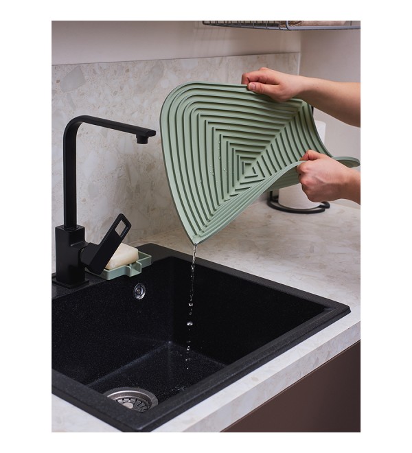 Коврик для сушки посуды dry flex, 34,6х44,6 см, шалфей