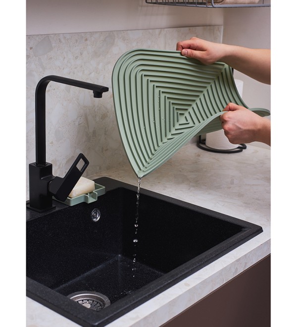 Коврик для сушки посуды dry flex, 34,6х44,6 см, шалфей
