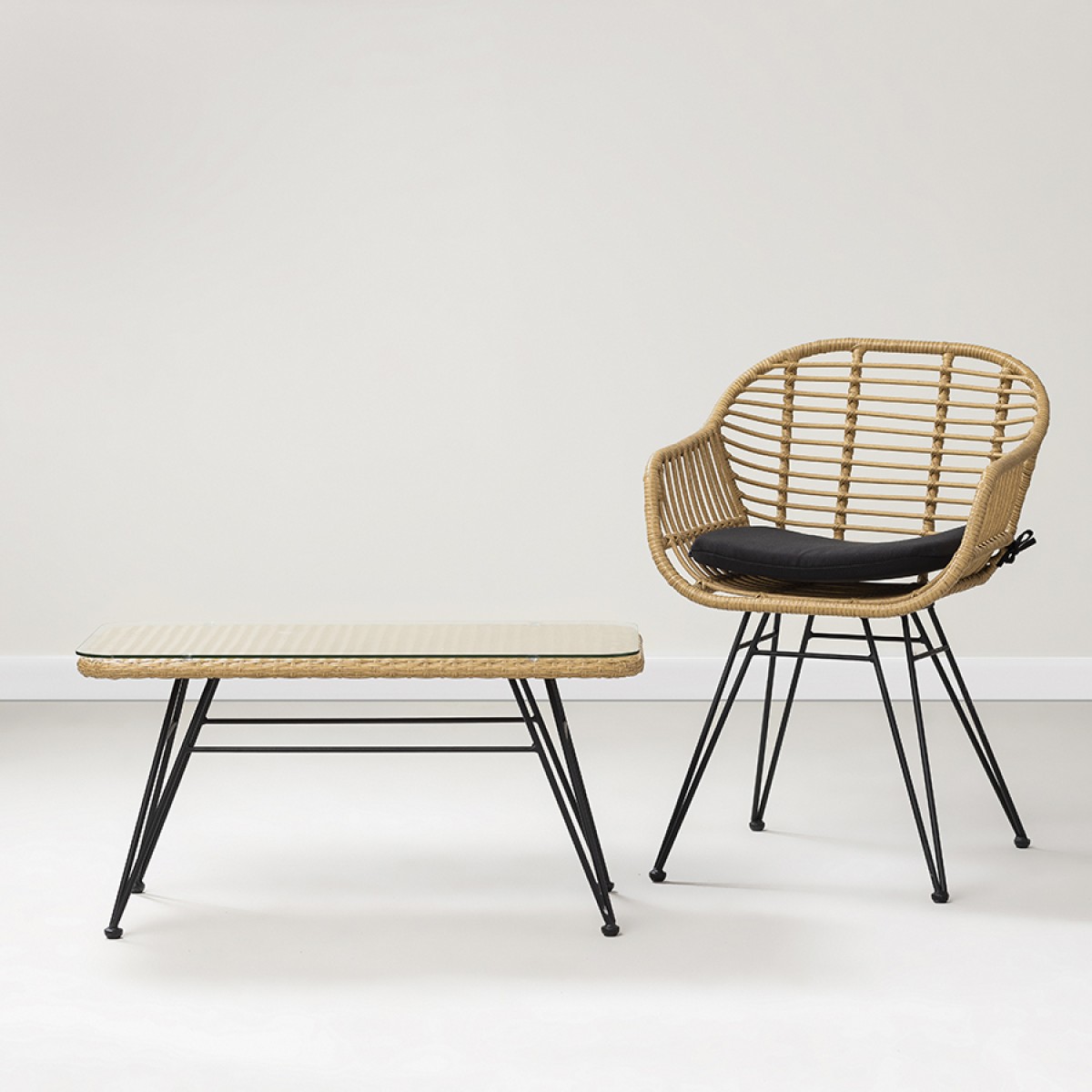 Стул vetle bent, ротанг