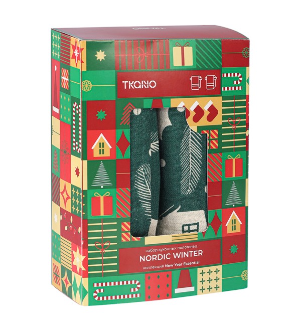 Набор кухонных полотенец nordic winter из коллекции new year essential, 50х70 см