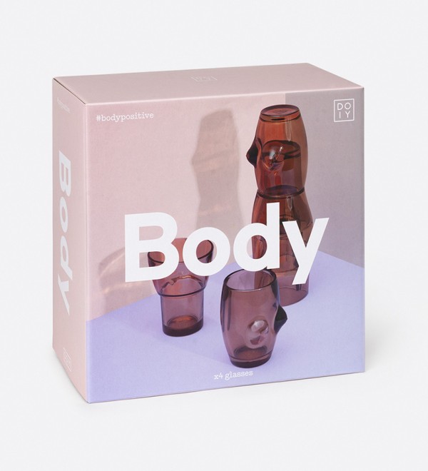 Набор из 4-х стаканов body, коричневые