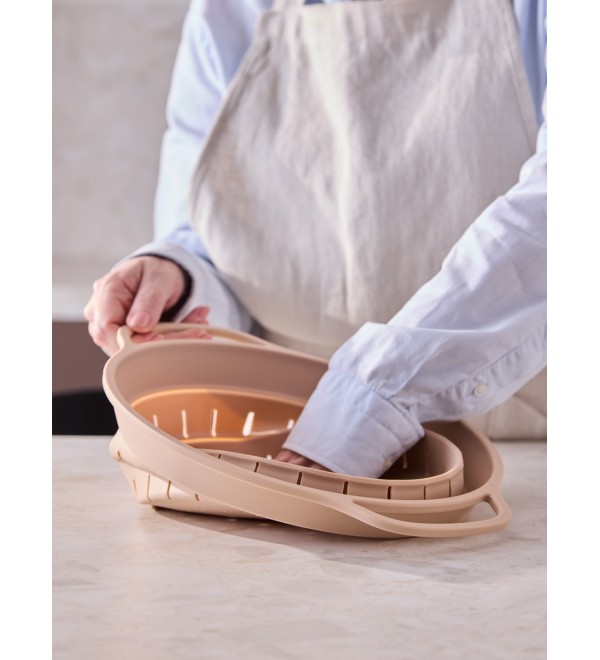 Дуршлаг складной силиконовый smart helper, D25,5 см, карамель