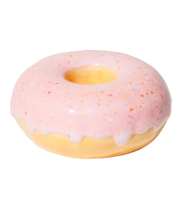 Подсвечник fast food, donut, D7 см, розовый