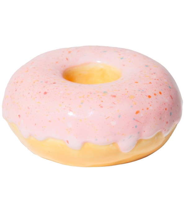Подсвечник fast food, donut, D7 см, розовый