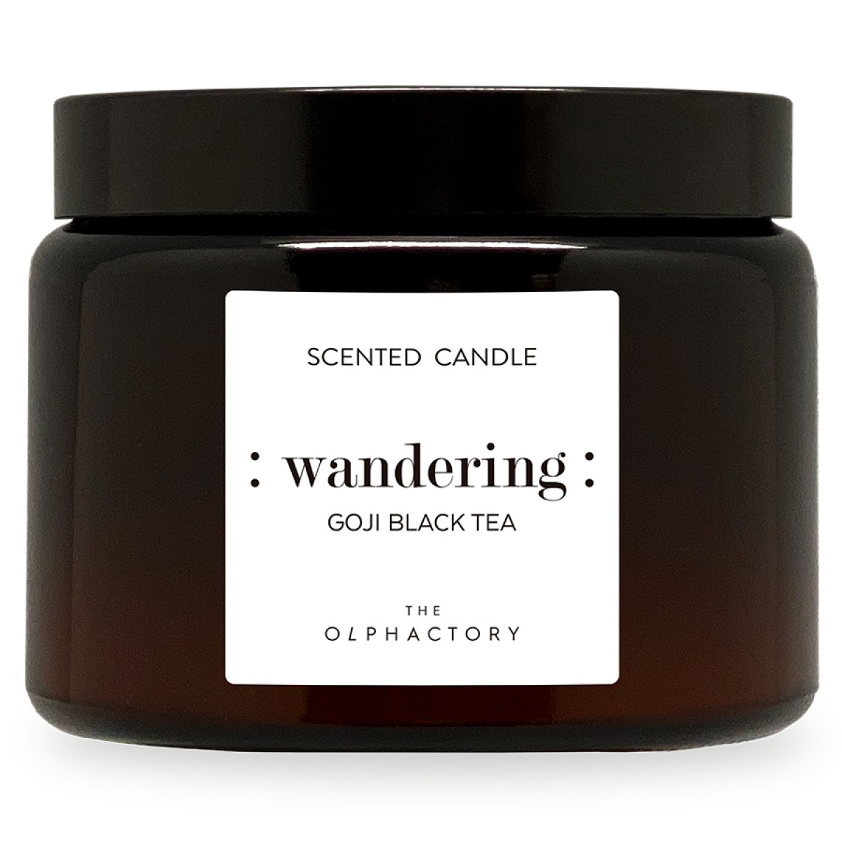 Свеча ароматическая the olphactory, wandering, goji black tea, 60 ч