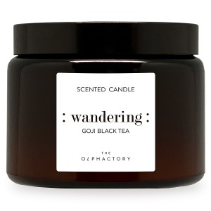 Свеча ароматическая the olphactory, wandering, goji black tea, 60 ч