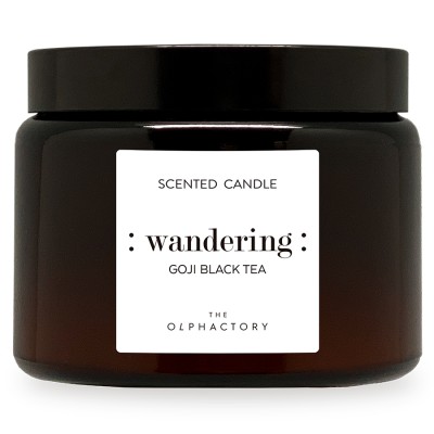 Свеча ароматическая the olphactory, wandering, goji black tea, 60 ч