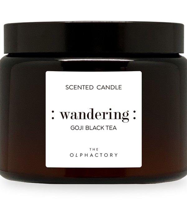 Свеча ароматическая the olphactory, wandering, goji black tea, 60 ч