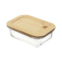 Набор контейнеров для запекания и хранения прямоугольных eco store с крышками из бамбука, 3 шт.