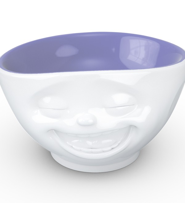 Чаша laughing, 500 мл, белая/лавандовая