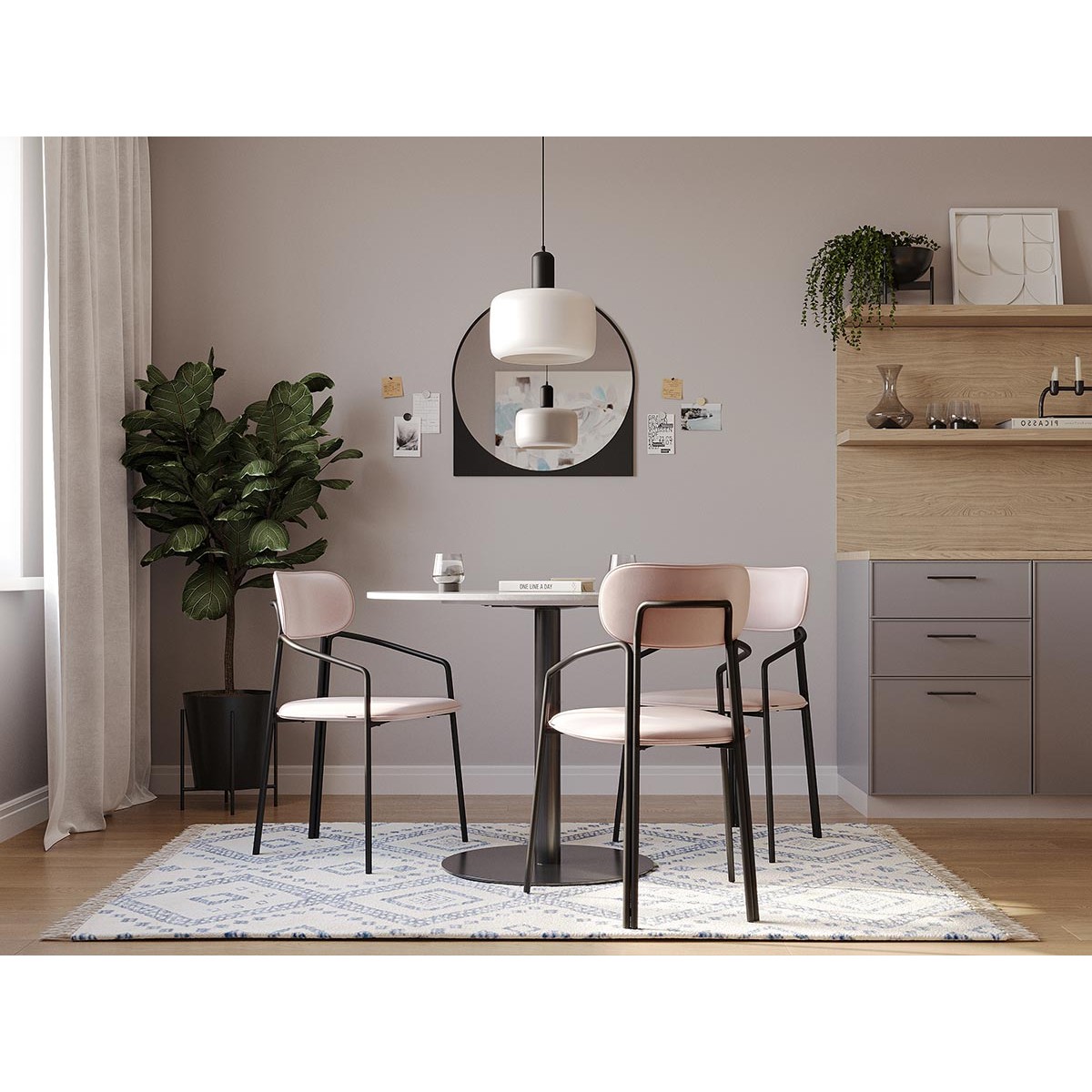 Панно декоративное с эффектом 3d minimalism, с белой рамой, 40х40 см