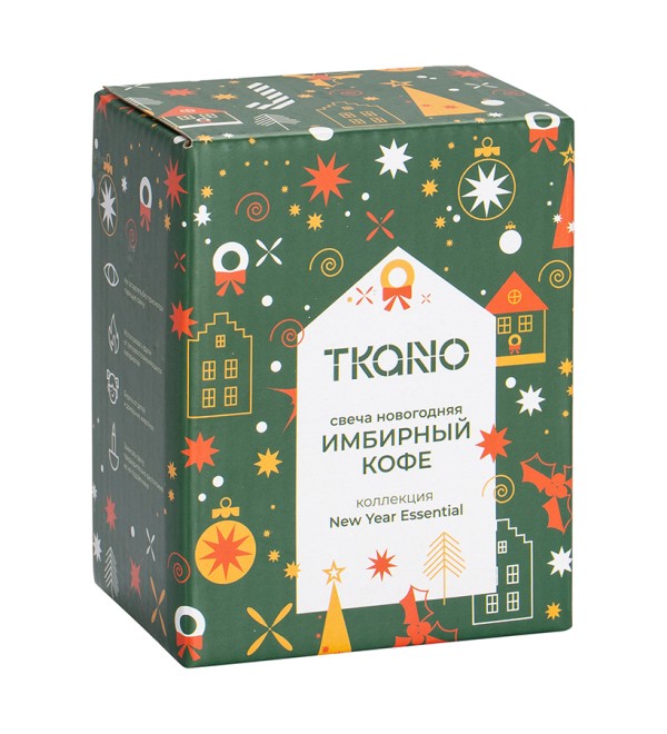 Свеча новогодняя Имбирный Кофе из коллекции new year essential, 9,5см