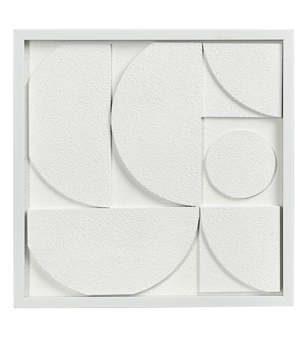 Панно декоративное с эффектом 3d minimalism, с белой рамой, 40х40 см