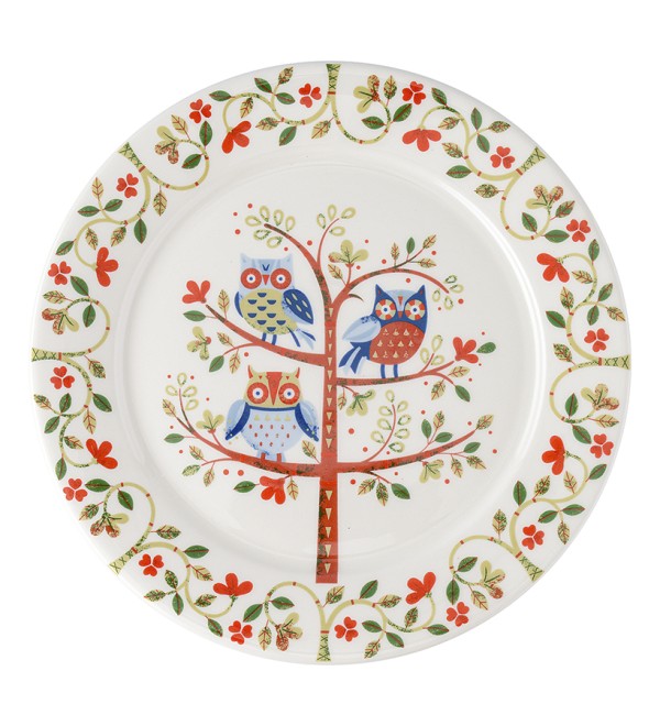 Набор тарелок owl из коллекции birds of paradise в подарочной упаковке, D21 см, 2 шт.