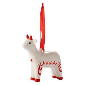 Ёлочная игрушка Символ года белоснежного цвета из коллекции new year essential