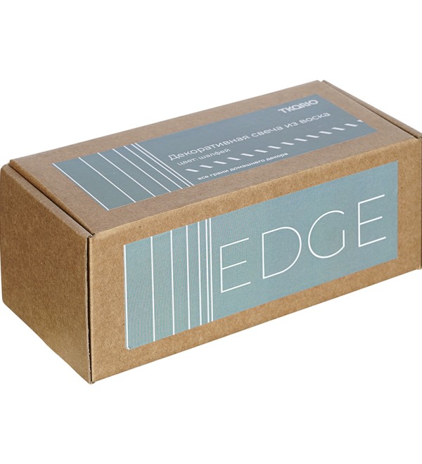 Свеча декоративная цвета шалфея из коллекции edge, 16,5см