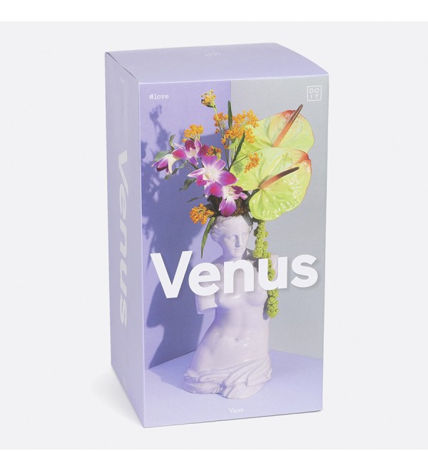 Ваза для цветов venus, 31 см, лиловая
