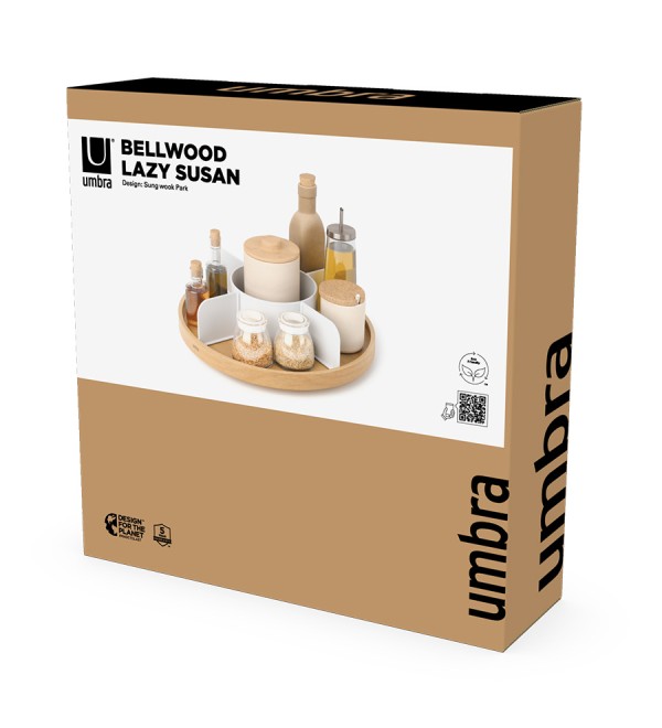 Органайзер для специй bellwood, белый/натуральное дерево