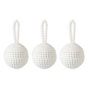 Набор ёлочных украшений fluffy white из коллекции new year essential, 3 шт.