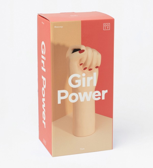 Ваза для цветов girl power, white, 26 см