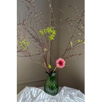 Ваза petal зеленого цвета из коллекции blossom, 22 см