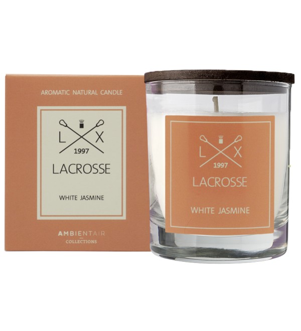 Свеча ароматическая lacrosse, white jasmine, 40 ч