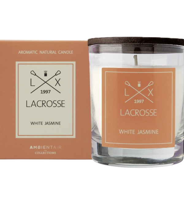 Свеча ароматическая lacrosse, white jasmine, 40 ч