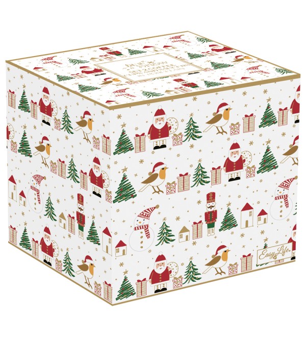 Набор кофейных чашек с блюдцем let it snow, snowman & nutcracker, 120 мл, 2 шт.