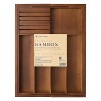 Органайзер для столовых приборов с держателем для ножей раздвижной bambox, 32,5х43 см