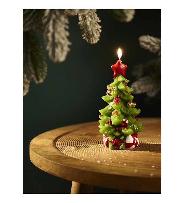 Свеча декоративная green miracle из коллекции new year essential, 18 см