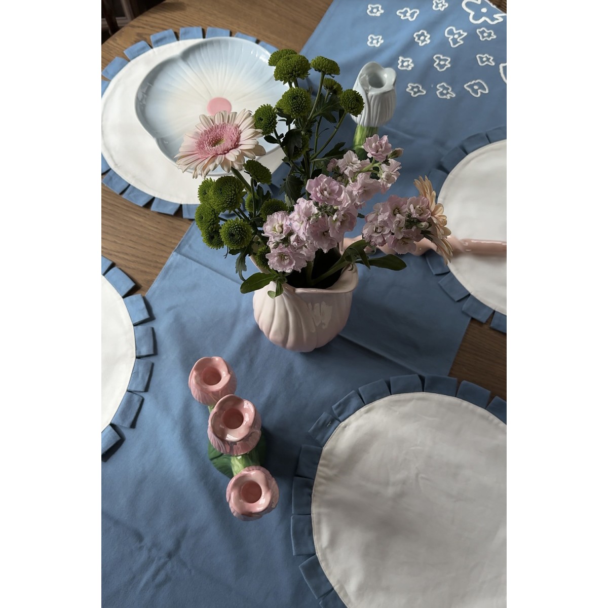 Дорожка на стол Незабудки из коллекции ethnic, 45х150 см