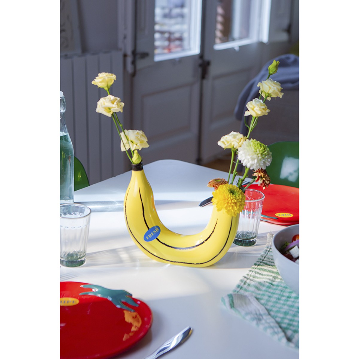 Ваза для цветов banana, 19 см, желтая