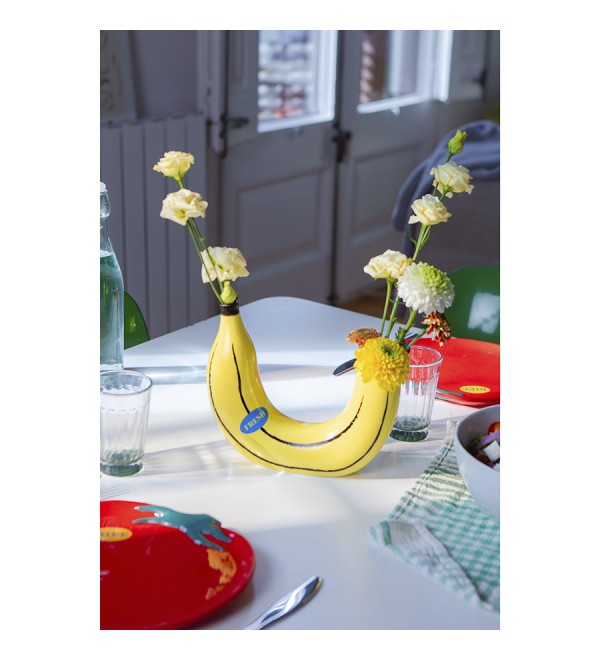 Ваза для цветов banana, 19 см, желтая