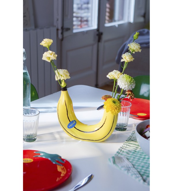 Ваза для цветов banana, 19 см, желтая
