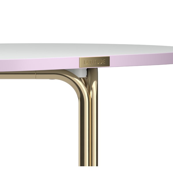 Столик кофейный ror, 75х50 см, латунь/серый/розовый
