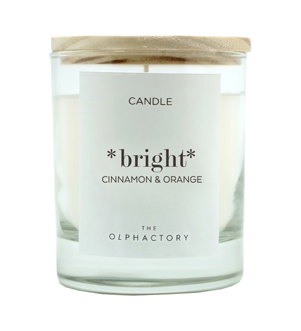 Свеча ароматическая the olphactory, bright, orange&cinnamon, 40 ч