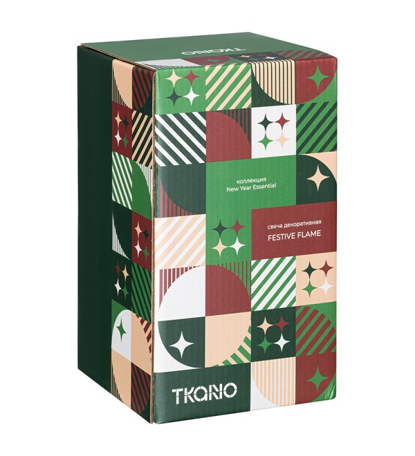 Свеча декоративная festive flame из коллекции new year essential, 19,5 см