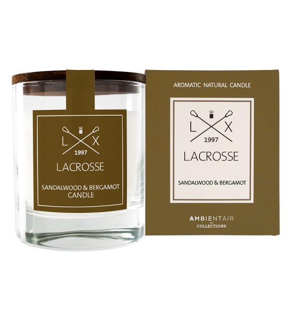 Свеча ароматическая lacrosse, sandalwood&bergamot, 40 ч