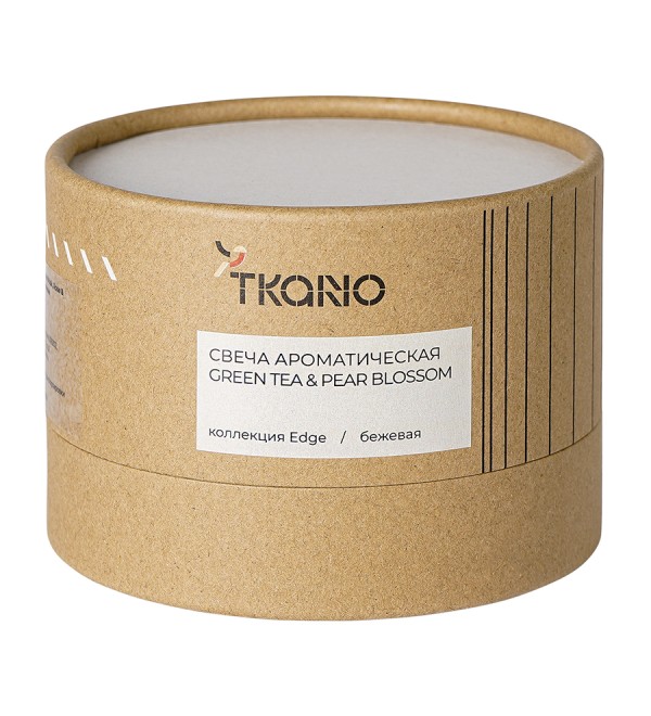 Свеча ароматическая green tea & pear blossom из коллекции edge, бежевый, 30 ч