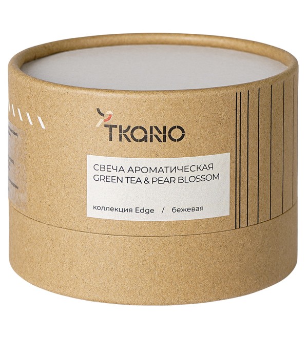 Свеча ароматическая green tea & pear blossom из коллекции edge, бежевый, 30 ч