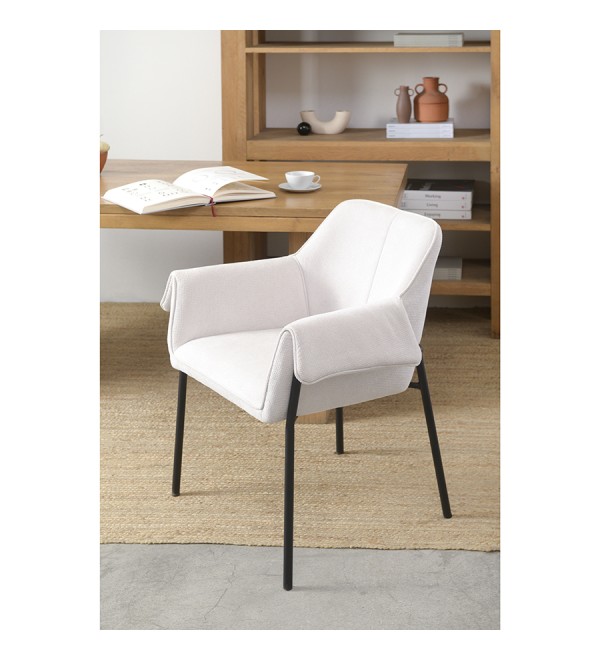 Стул aline, шенилл, молочный