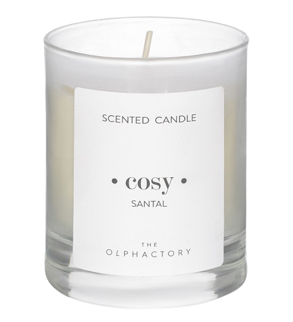 Свеча ароматическая the olphactory, cosy, santal (новая), 40 ч
